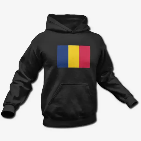 Chad Flag Hoodie, Chad's National Flag Hooded Sweatshirt