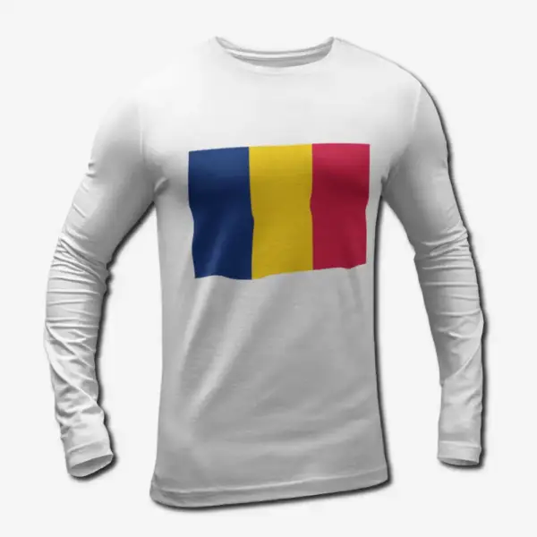 Chad Flag Long Sleeve T-Shirt, Chad's National Flag Long Sleeve Tee Shirt