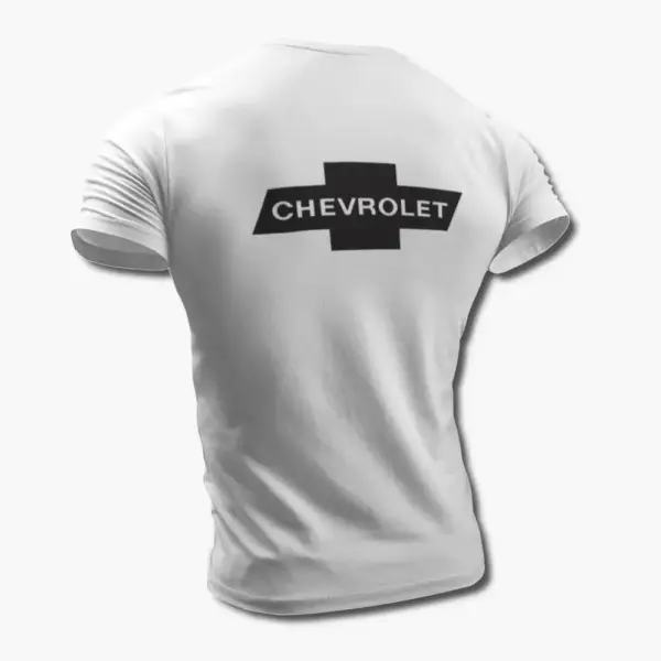 Chevrolet T-Shirt, Chevrolet Logo White Tee Shirt - Image 2