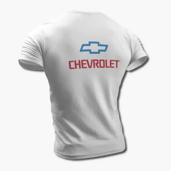 Chevrolet T-Shirt, Chevrolet Logo White Tee Shirt - Image 2