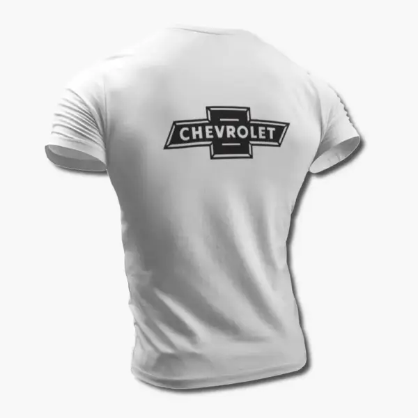Chevrolet T-Shirt, Chevrolet Logo White Tee Shirt - Image 2