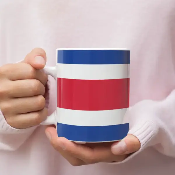 Costa Rica Flag Coffee Mug, Costa Rica's National Flag Mug