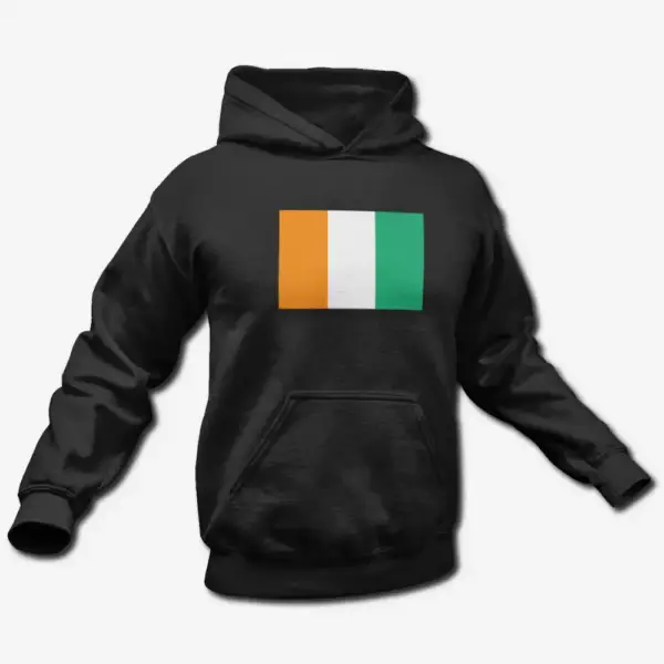 Cote d'Ivoire Flag Hoodie, Cote d'Ivoire's National Flag Hooded Sweatshirt