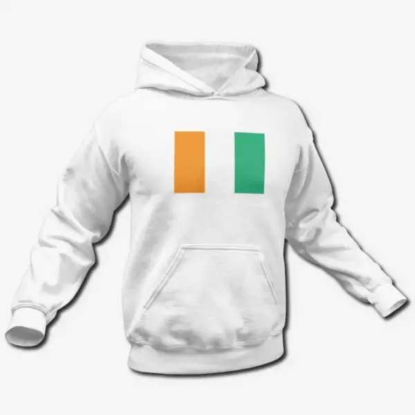 Cote d'Ivoire Flag Hoodie, Cote d'Ivoire's National Flag Hooded Sweatshirt
