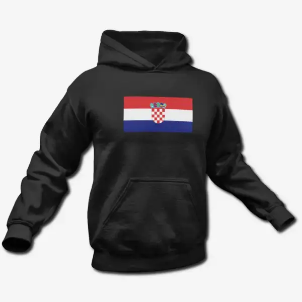 Croatia Flag Hoodie, Croatia's National Flag Hooded Sweatshirt