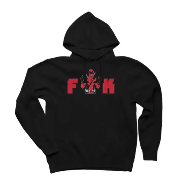 Deadpool Fuk Hoodie, Deadpool Hooded Sweatshirt