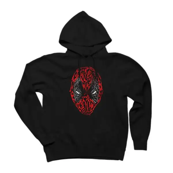 Deadpool Weapon Face Hoodie, Deadpool Hooded Sweatshirt