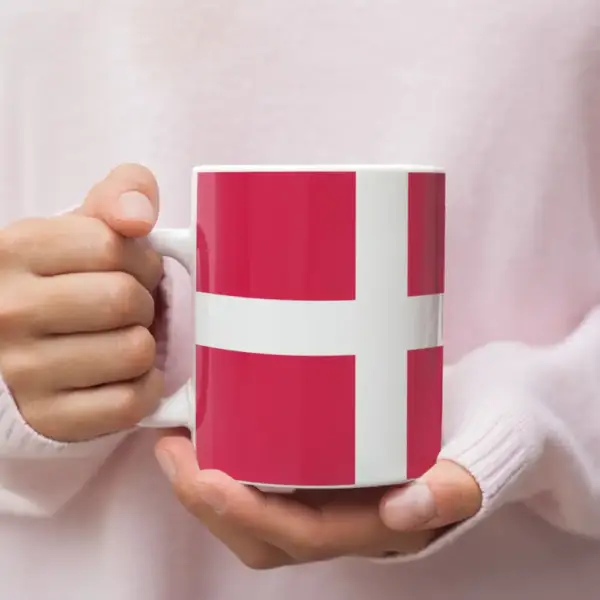 Denmark Flag Coffee Mug, Denmark's National Flag Mug