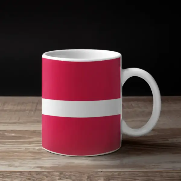 Denmark Flag Coffee Mug, Denmark's National Flag Mug - Image 2