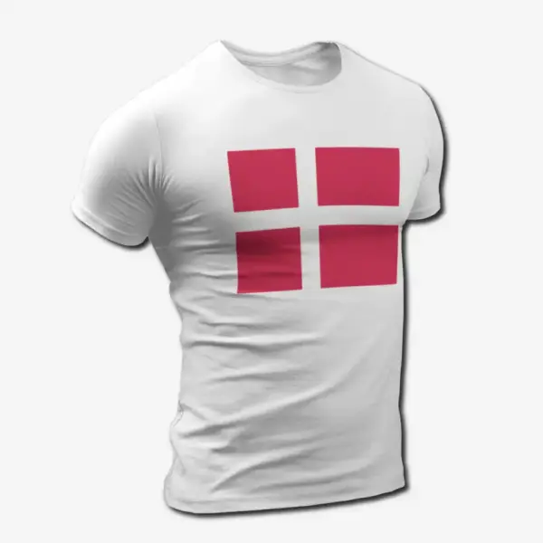 Denmark Flag T-Shirt, Denmark's National Flag Tee Shirt