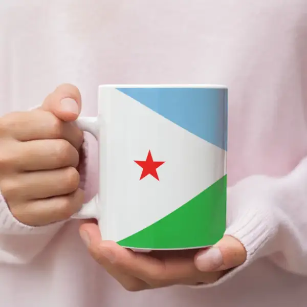 Djibouti Flag Coffee Mug, Djibouti's National Flag Mug