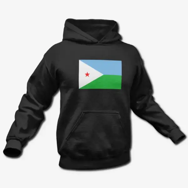 Djibouti Flag Hoodie, Djibouti's National Flag Hooded Sweatshirt