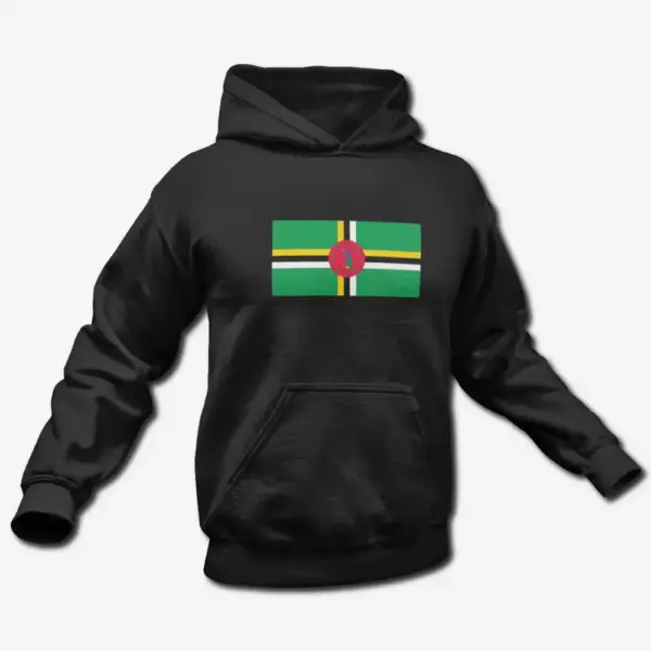 Dominica Flag Hoodie, Dominica's National Flag Hooded Sweatshirt