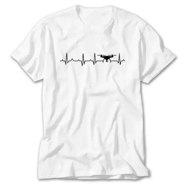 Drone T-Shirt, Drone Heartbeat Te Shirt