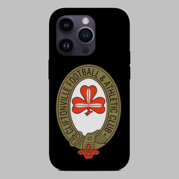 FC Cliftonville Belfast Logo iPhone 14 Silicon Phone Case