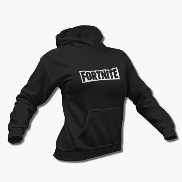 Fortnite Hoodie, Fortnite Logo Black Hooded Sweatshirt