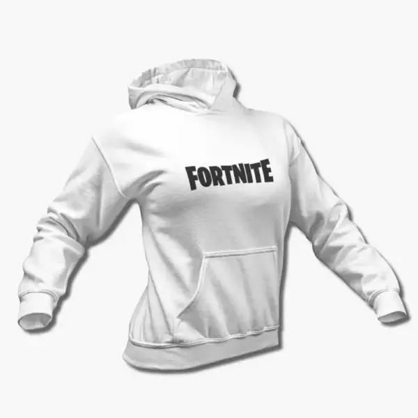 Fortnite Hoodie, Fortnite Logo White Hooded Sweatshirt