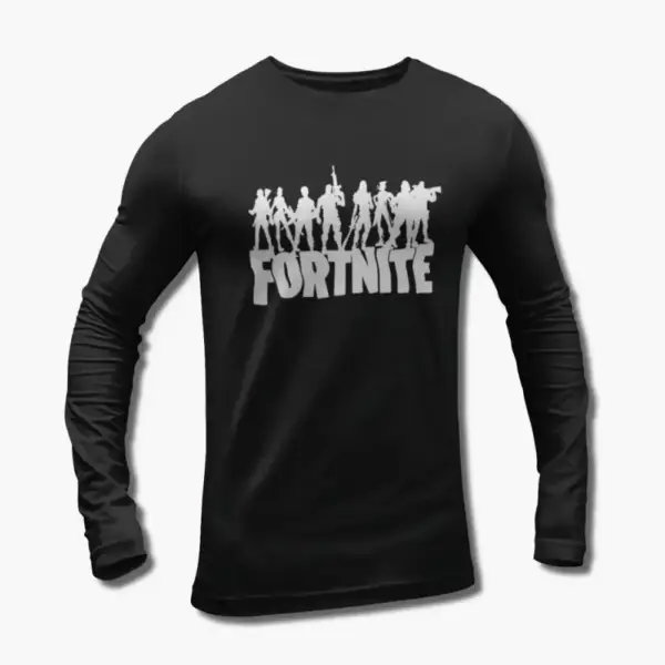 Fortnite Long Sleeve T-Shirt, Fortnite Black Longsleeve Tee Shirt