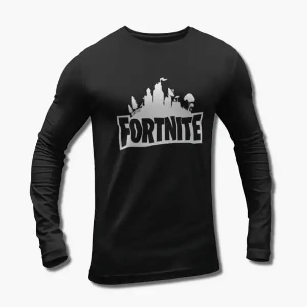 Fortnite Long Sleeve T-Shirt, Fortnite Black Longsleeve Tee Shirt