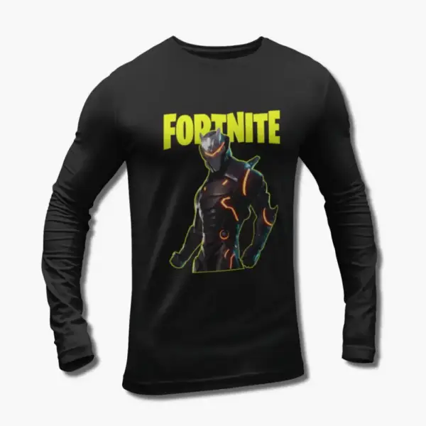 Fortnite Long Sleeve T-Shirt, Fortnite Omega Skin Black Longsleeve Tee Shirt