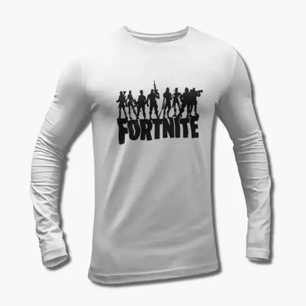 Fortnite Long Sleeve T-Shirt, Fortnite White Longsleeve Tee Shirt