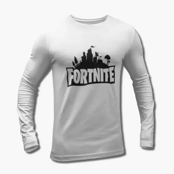 Fortnite Long Sleeve T-Shirt, Fortnite White Longsleeve Tee Shirt