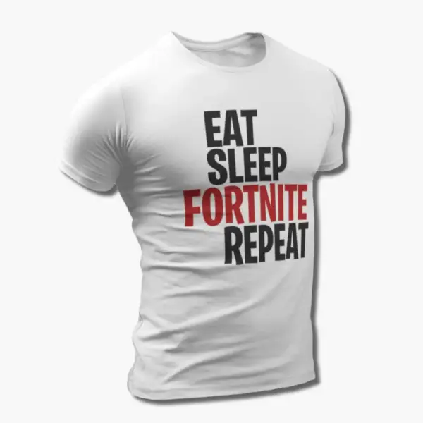 Fortnite T-Shirt, Eat Sleep Fortnite Repeat Tee Shirt