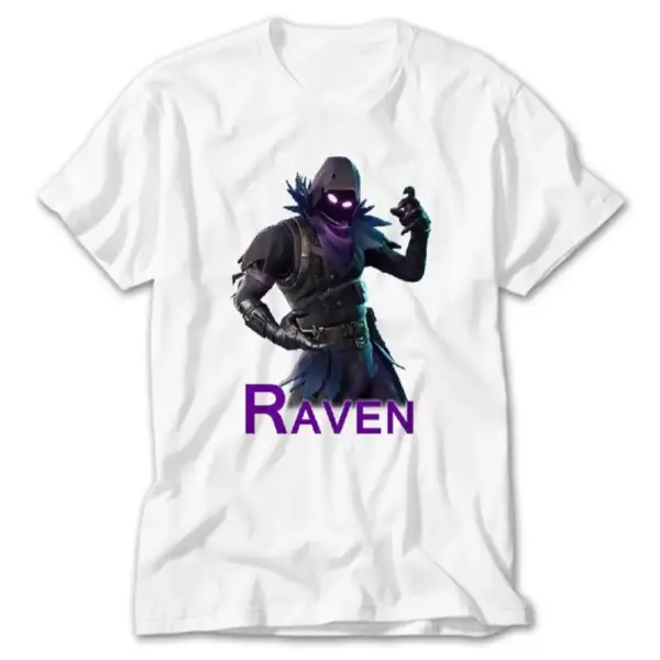 Fortnite T-Shirt, Fortnite Raven White Tee Shirt