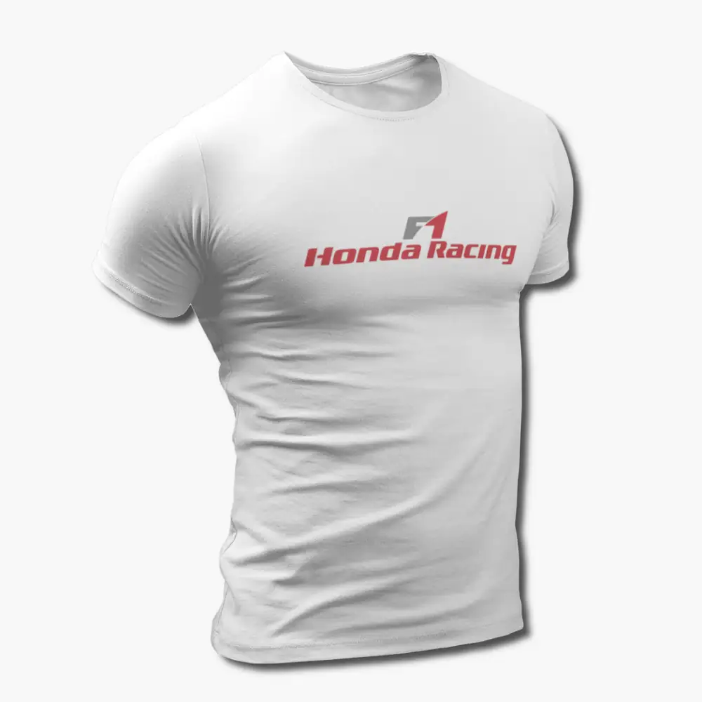 Honda F1 Racing T-Shirt, Honda F1 Racing Logo White Tee Shirt