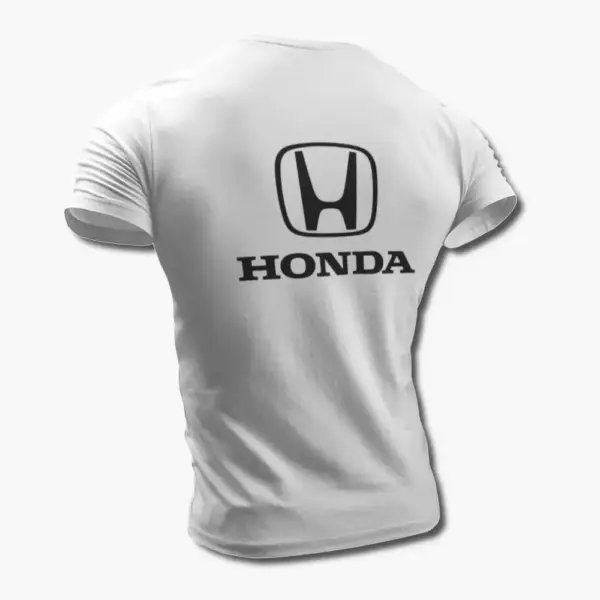 Honda T-Shirt, Honda Logo White Tee Shirt - Image 2