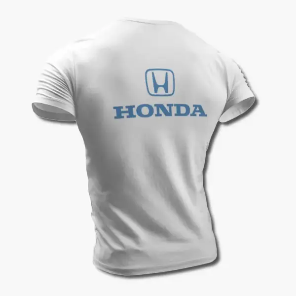 Honda T-Shirt, Honda Logo White Tee Shirt - Image 2