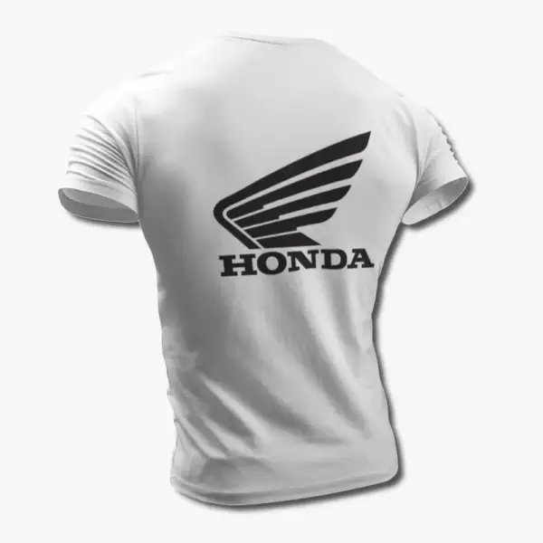 Honda T-Shirt, Honda Logo White Tee Shirt - Image 2