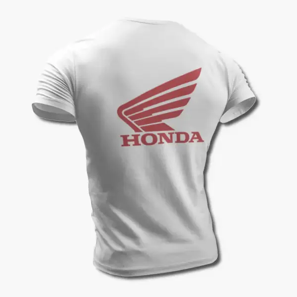 Honda T-Shirt, Honda Logo White Tee Shirt - Image 2
