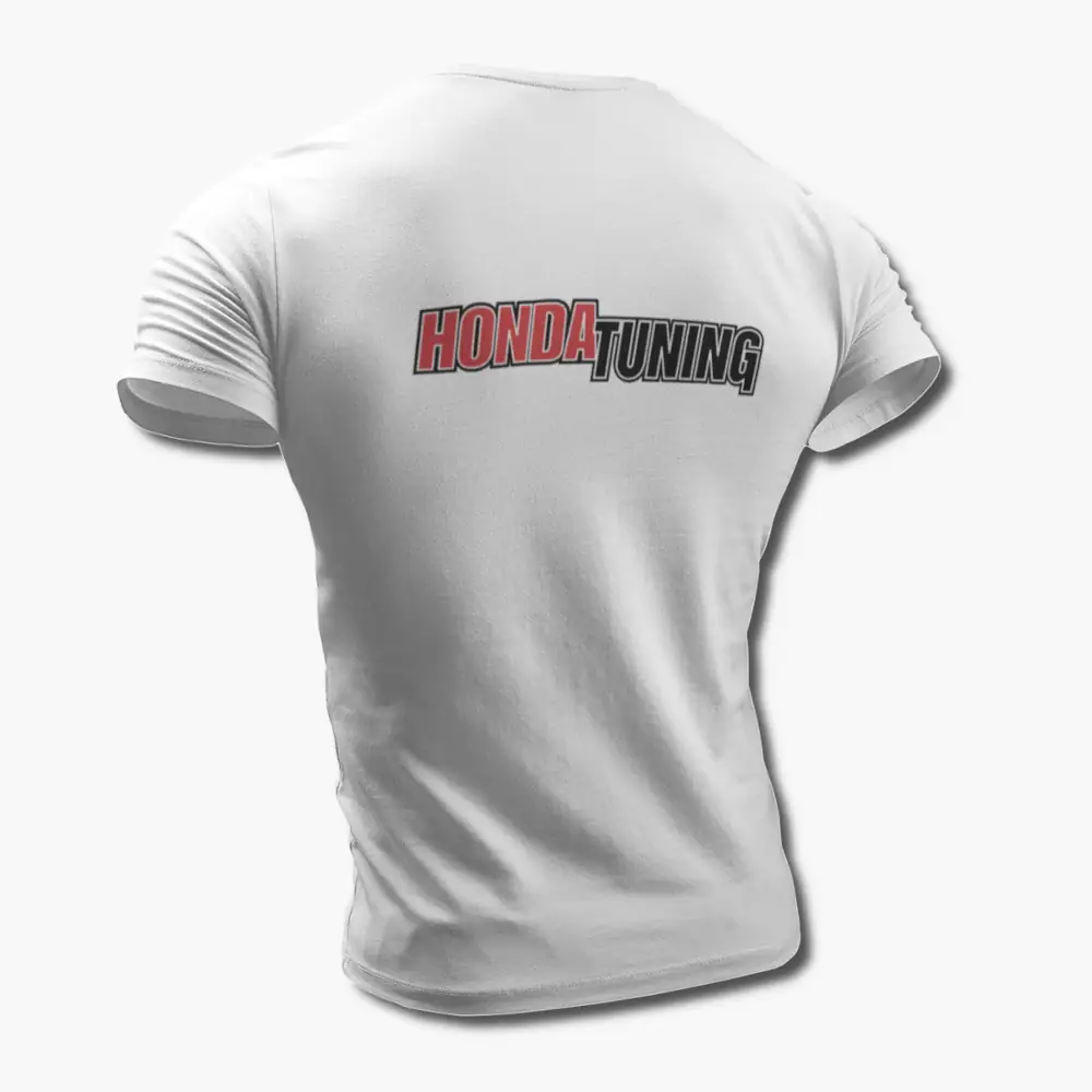 Honda Tuning T-Shirt, Honda Tuning Logo White Tee Shirt - Image 2