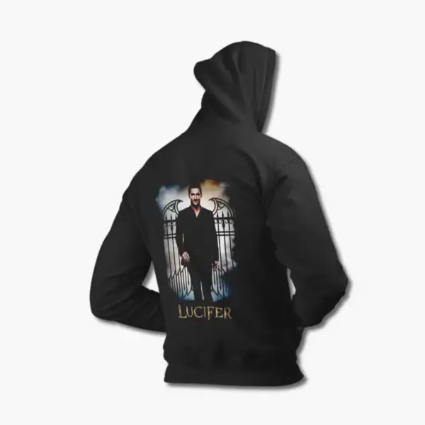 Lucifer Hoodie, Lucifer Tom Ellis Black Hoodie - Image 2