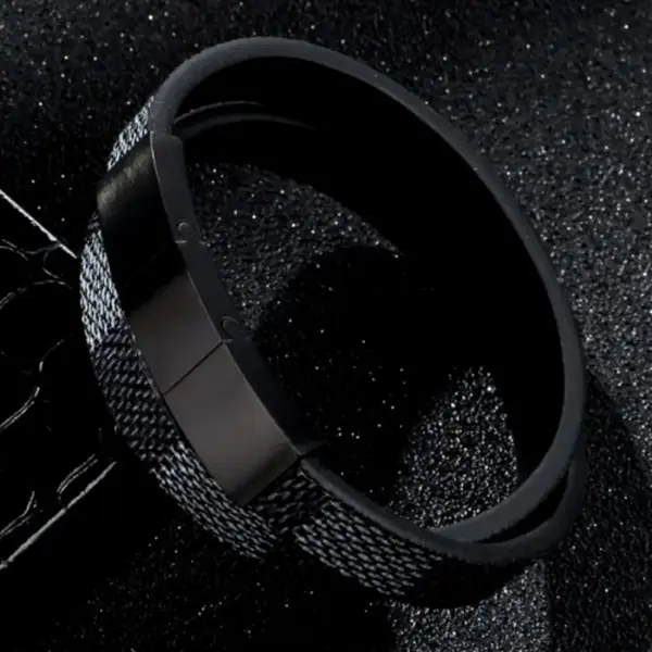 2 Row Leather Bracelet - Image 2