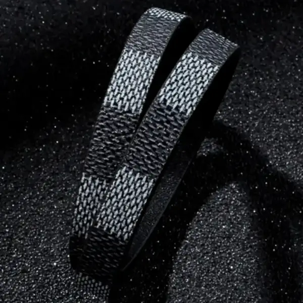 2 Row Leather Bracelet - Image 3
