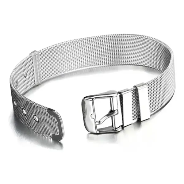 Mesh Steel Bracelet with Belt Shape