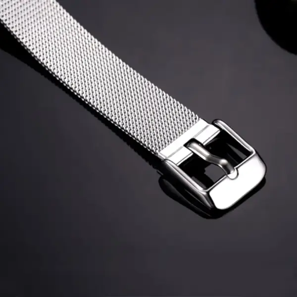 Mesh Steel Bracelet with Belt Shape - Image 4