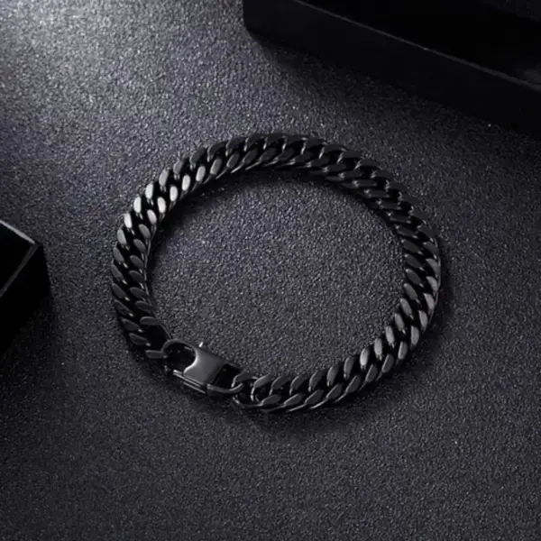 Matte Black Steel Bracelet - Image 2