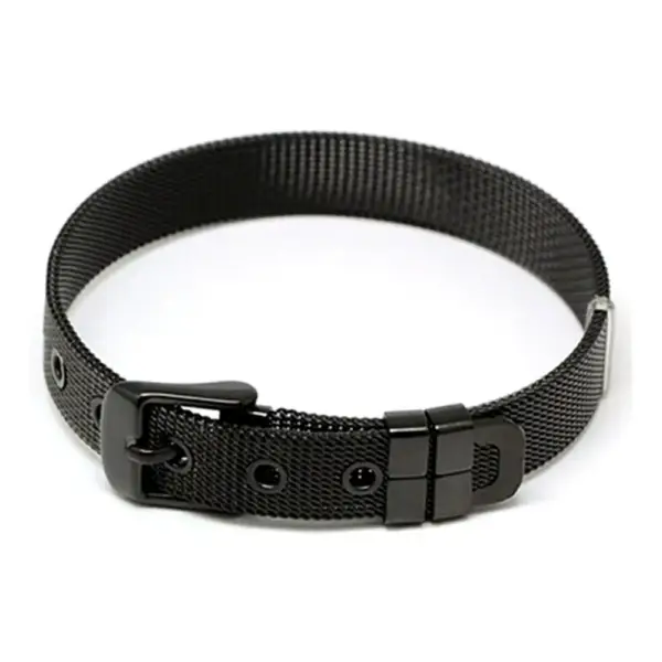 Mesh Steel Bracelet with Belt Shape - Image 2
