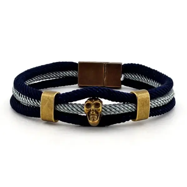 3 Row Skull Head Bracelet