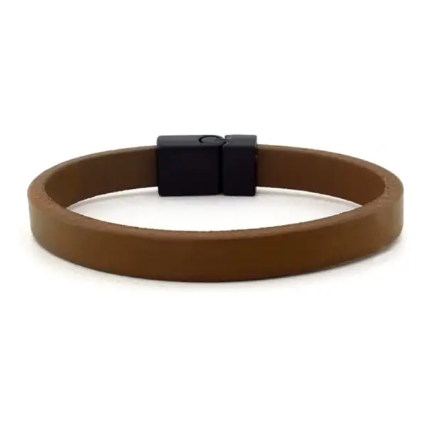 Genuine Light Brown Leather Bracelet