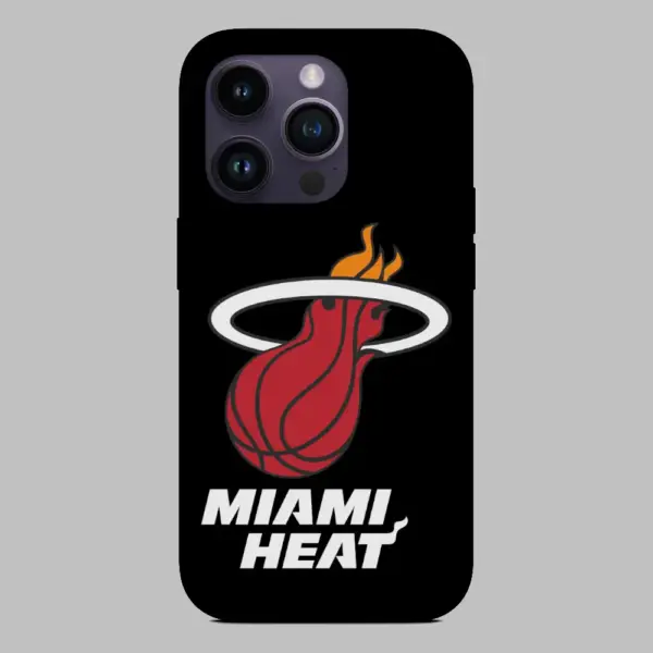 Miami Heat Logo iPhone 14 Silicon Phone Case