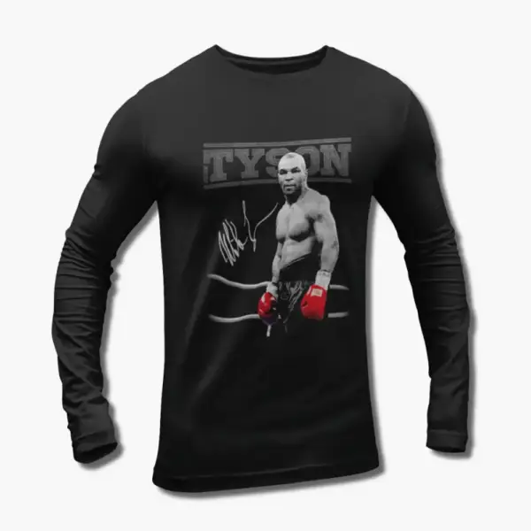 Mike Tyson Long Sleeve T-Shirt, Mike Tyson Black Longsleeve Tee Shirt