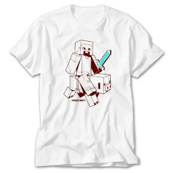 Mine Craft T-Shirt, Minecraft Sketcky Steve Tee Shirt