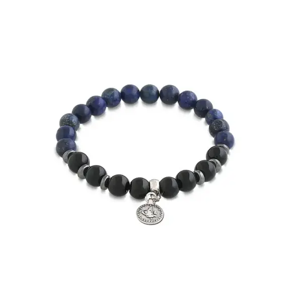 Onyx & Azurite Natural Stone Bracelet