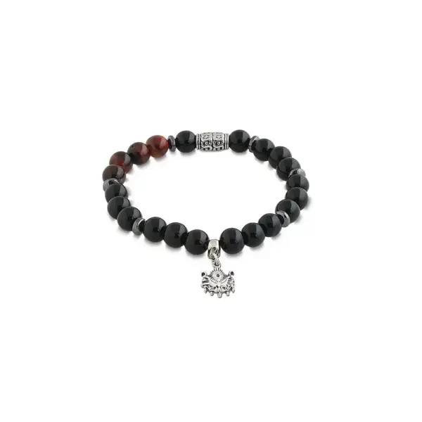 Onyx & Tiger Eye Natural Stone Bracelet