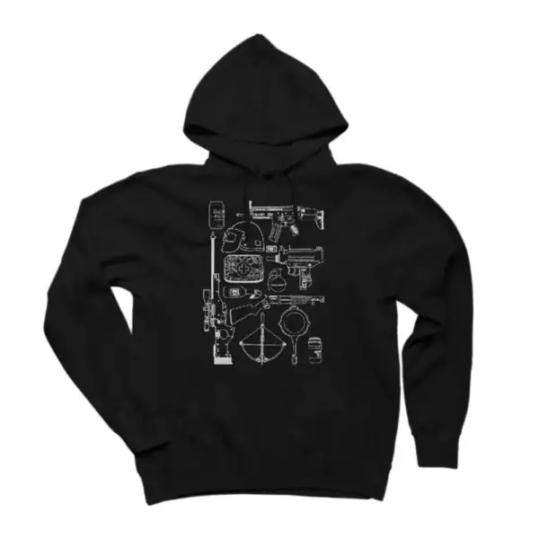 PUBG Items Hoodie, PUBG Items Hooded Sweatshirt