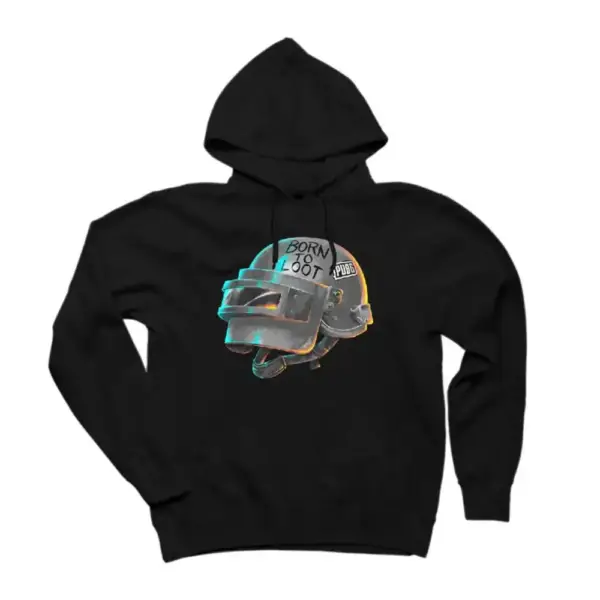 PUBG Level 3 Helmet Born to Loot Hoodie